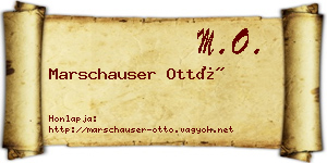 Marschauser Ottó névjegykártya